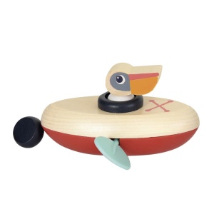 Egmont toys Wasserspielzeug Boot zum Aufziehen Pelikan Holz