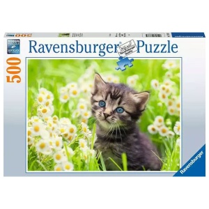 Ravensburger Puzzle Kätzchen in der Wiese 500 Teile