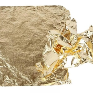 Bastelmaterial Blattmetall gold 16 x 16 cm 25 Blatt