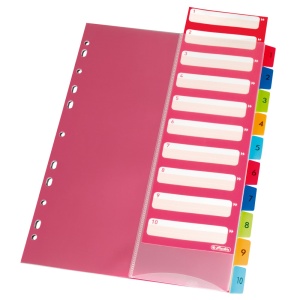 Register A4 m. Indextasche farblich