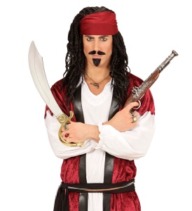 Kostüm Zubehör Piratenpistole Braun